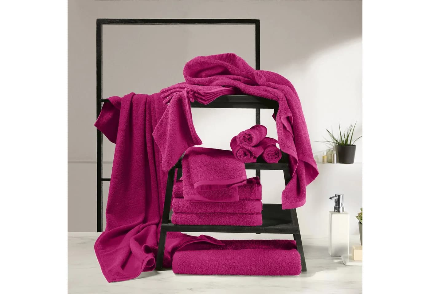 REDBEST Waschhandschuh Oceanside 4er-Pack Leichtfrottier Rosa Uni - Bild 3