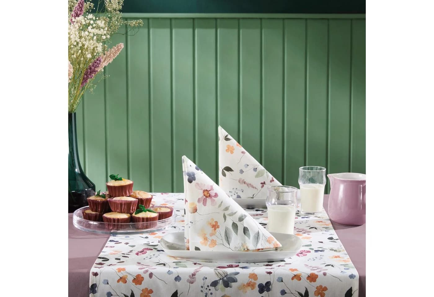 REDBEST Stoffserviette 6er-Pack Baumwolle Blumenmuster
