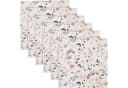 REDBEST Stoffserviette 6er-Pack Baumwolle Blumenmuster Bild 2