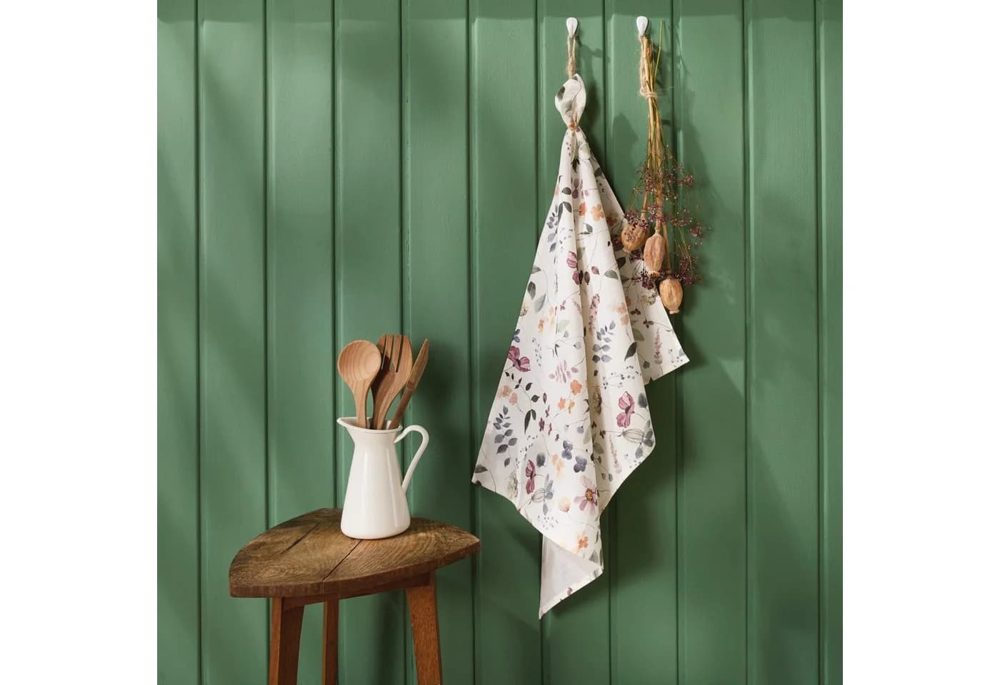 REDBEST Geschirrtuch 2er-Pack Baumwolle Blumenmuster