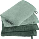 Erwin Müller Waschhandschuh "Bühl" 4er-Pack Frottier Uni Grün Bild 2