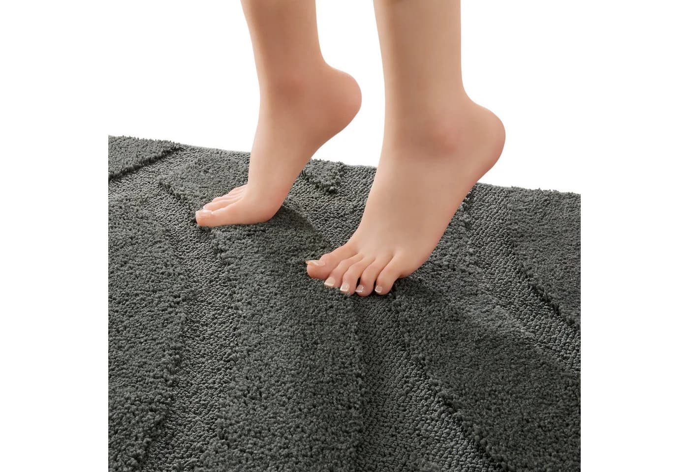 Pflegeleichte Badematte in unifarbenem Design - Bild 5