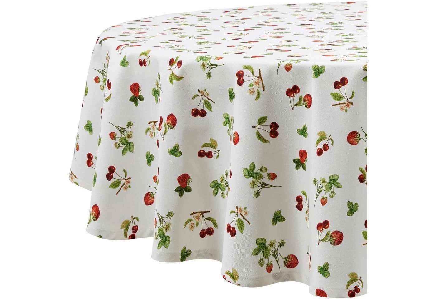 REDBEST Tischdecke Rund Baumwolle Fruchtiges Motiv Rot - Bild 2