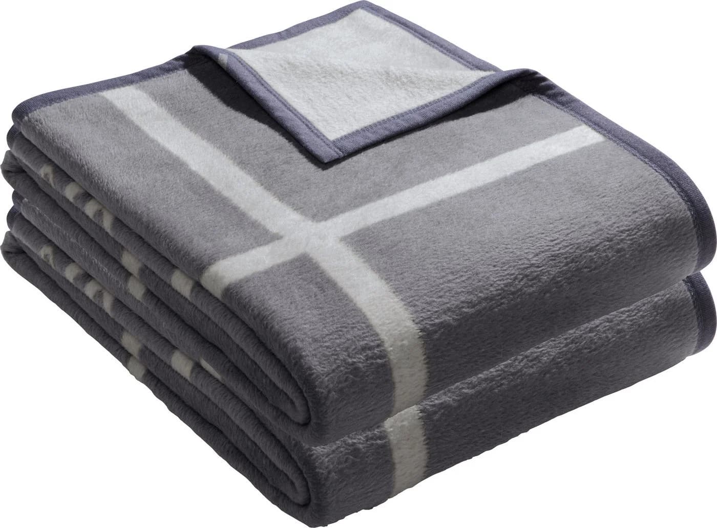 LOOKS by Wolfgang Joop Jacquard Wohndecke 2er-Pack Karo - Bild 2