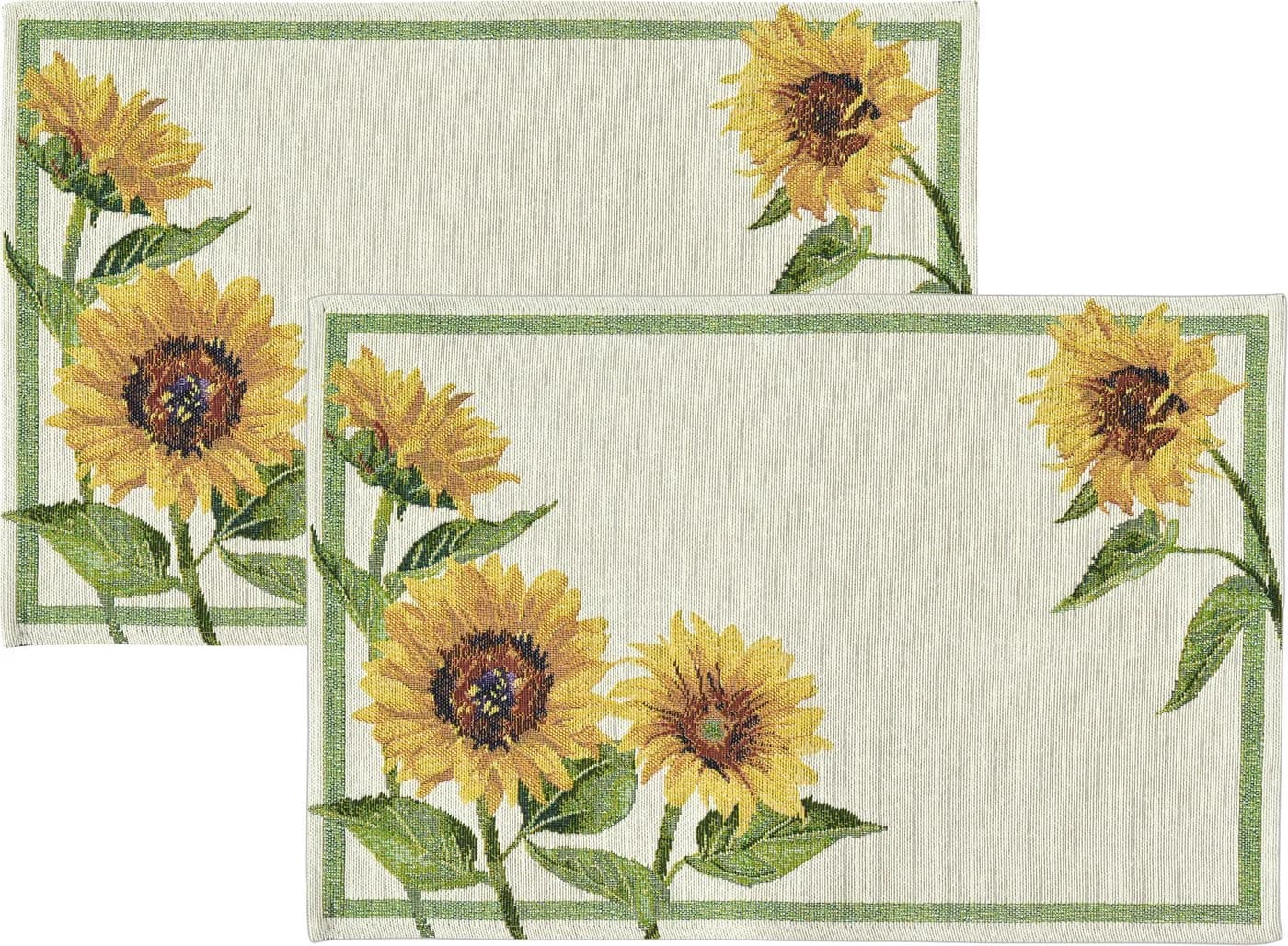 Sander Tischset Solea 2er-Pack Gobelin Blumen Gelb - Bild 2