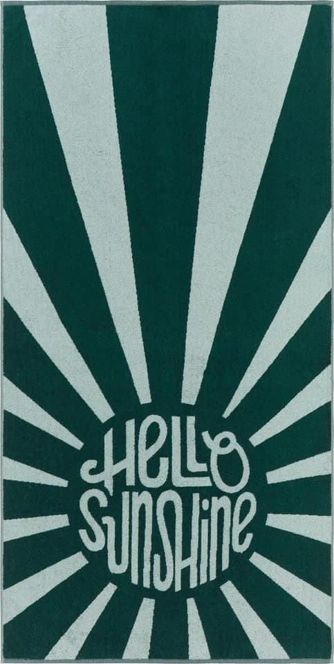 Erwin Müller Strandtuch Hello Sunshine Grün Walk-Frottier - Bild 2