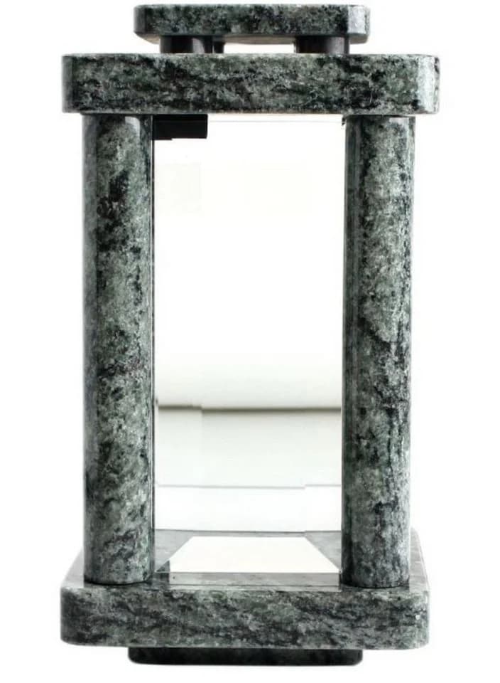 KOKA Grab-Lampe Granit Oliven Grün Friedhofs-Laterne - Bild 1