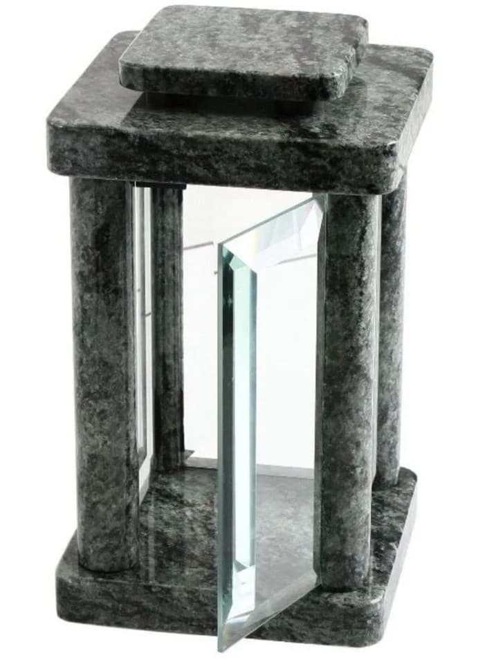 KOKA Grab-Lampe Granit Oliven Grün Friedhofs-Laterne - Bild 3