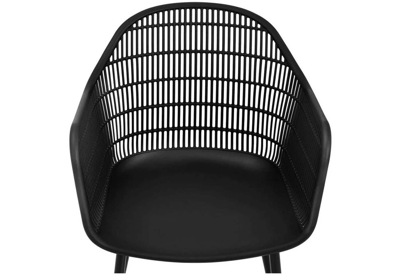 Fromm&Starck Esszimmerstuhl 2er Set Lehnstuhl Kunststoff Metallbeine 150 kg Schwarz - Bild 5