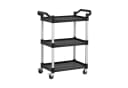 Royal Catering Servierwagen 3 Böden Schwarz Aluminium Bild 2