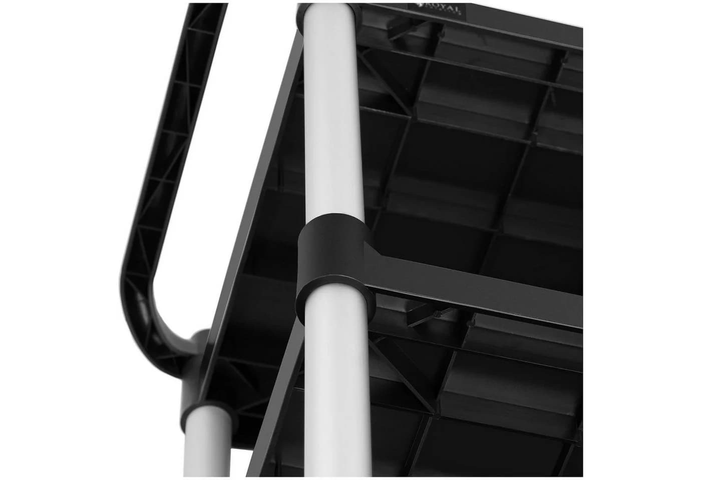 Royal Catering Servierwagen 3 Böden Schwarz Aluminium - Bild 5
