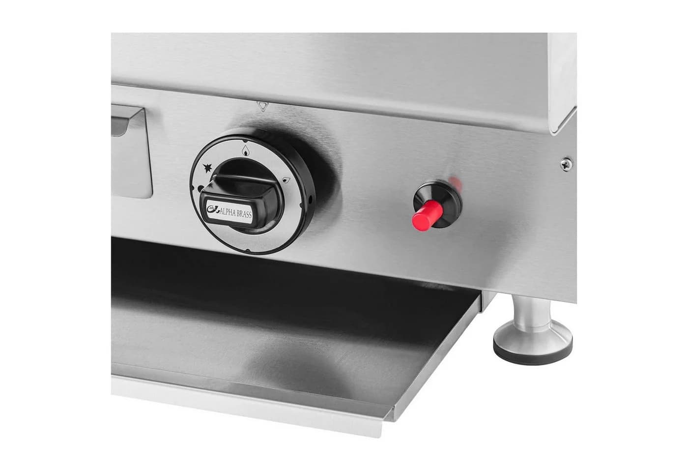 Royal Catering Lavastein-Grill Erdgas 50x47cm Edelstahl - Bild 3