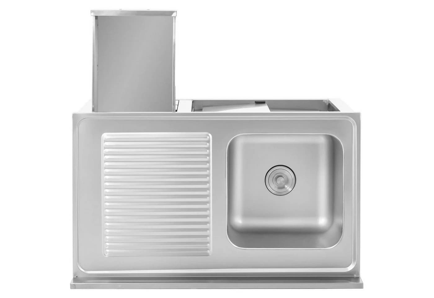 Royal Catering Spülenschrank Edelstahl mit Becken und Stauraum - Bild 4