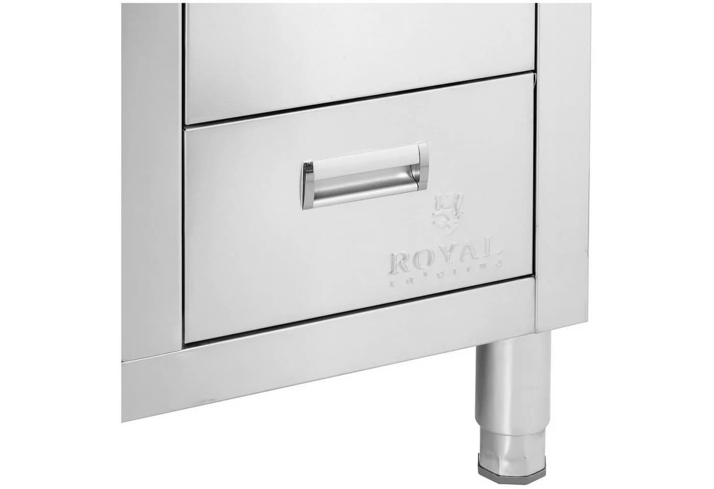 Royal Catering Spülenschrank Edelstahl mit Becken und Stauraum - Bild 5