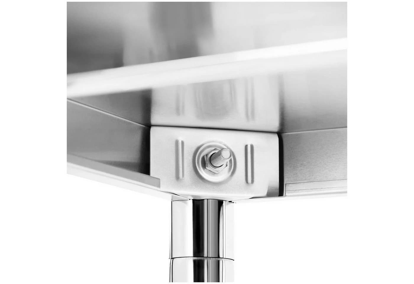 Royal Catering Edelstahlregal 80x40x180 cm Schwerlastregal Silber