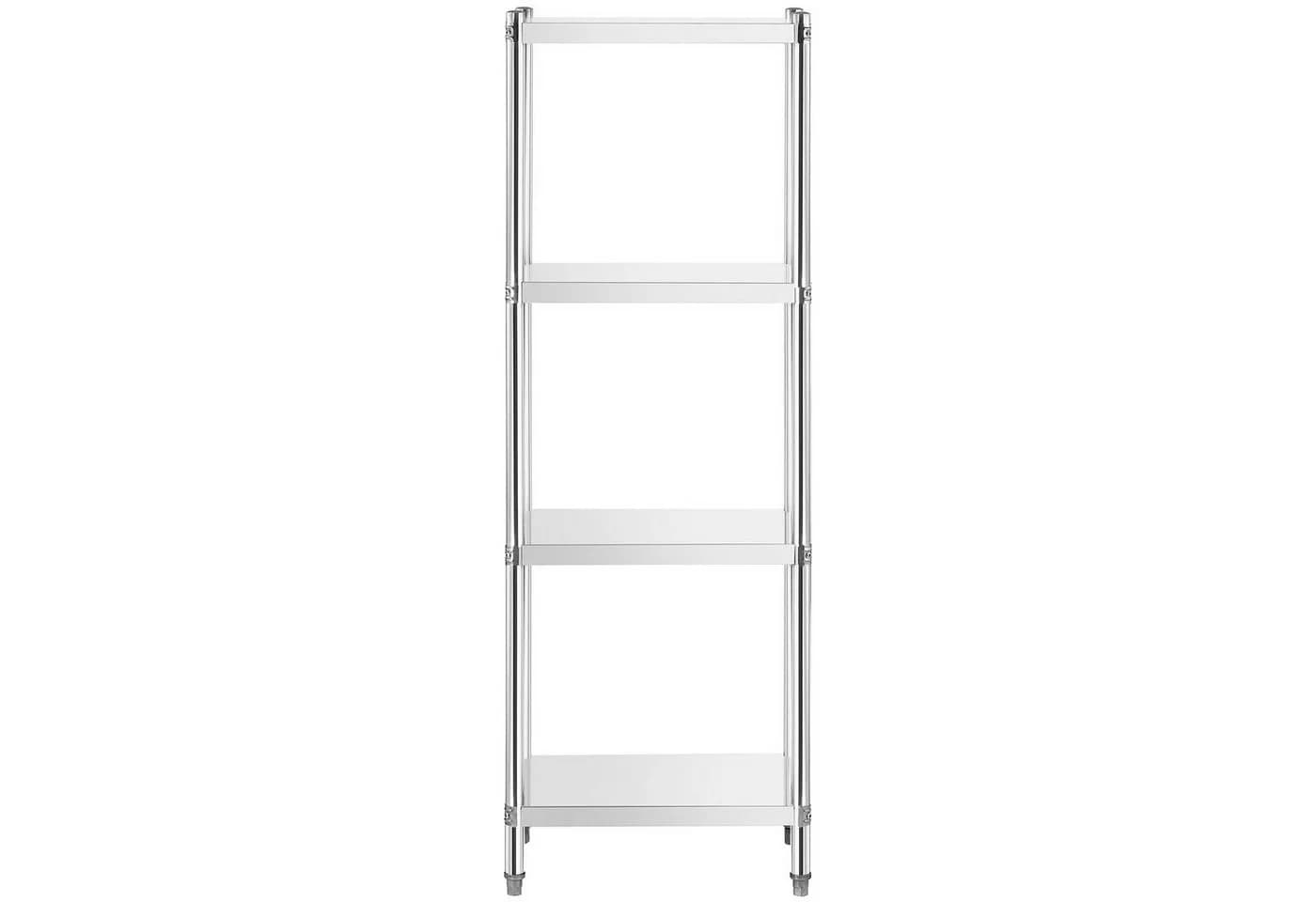 Royal Catering Edelstahlregal 60x40x180 cm Schwerlastregal mit 4 Böden - Bild 4