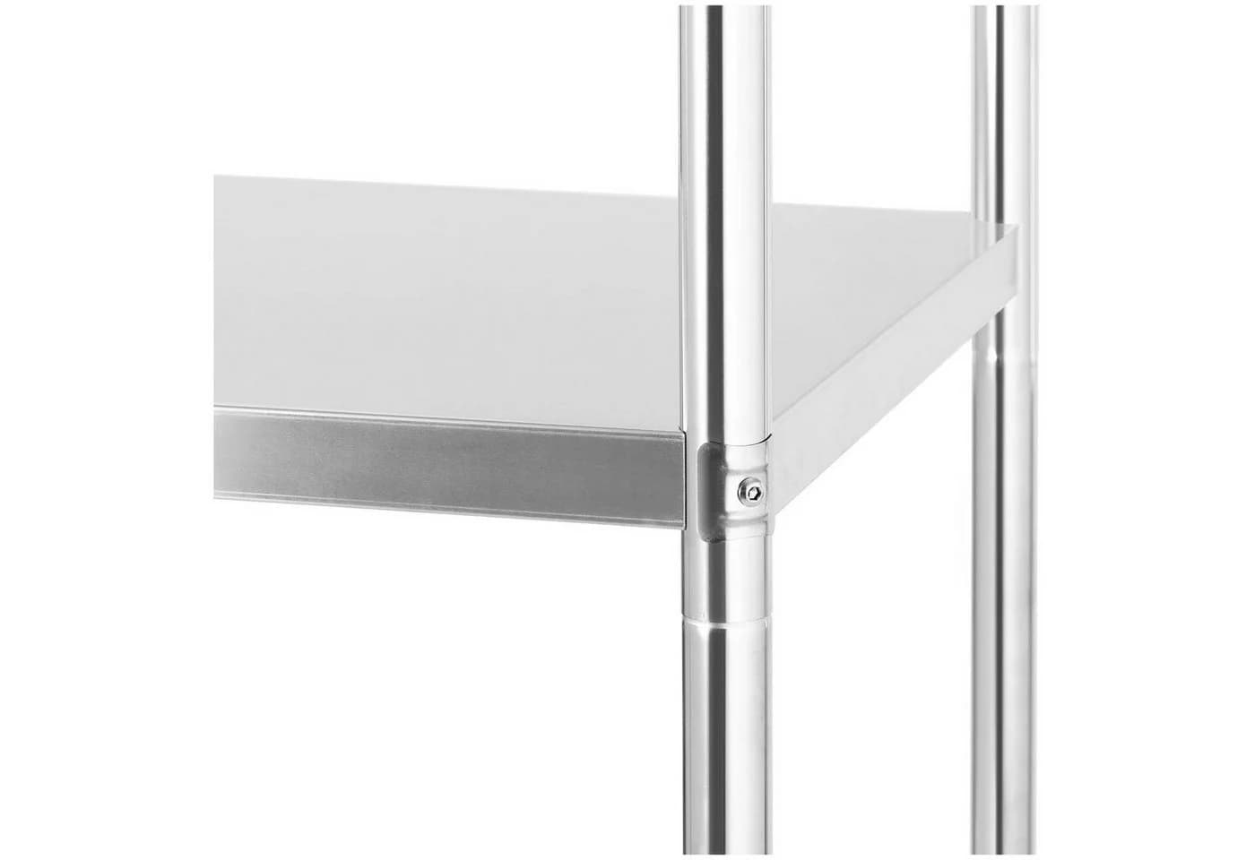 Royal Catering Edelstahlregal 60x40x180 cm Schwerlastregal mit 4 Böden - Bild 5