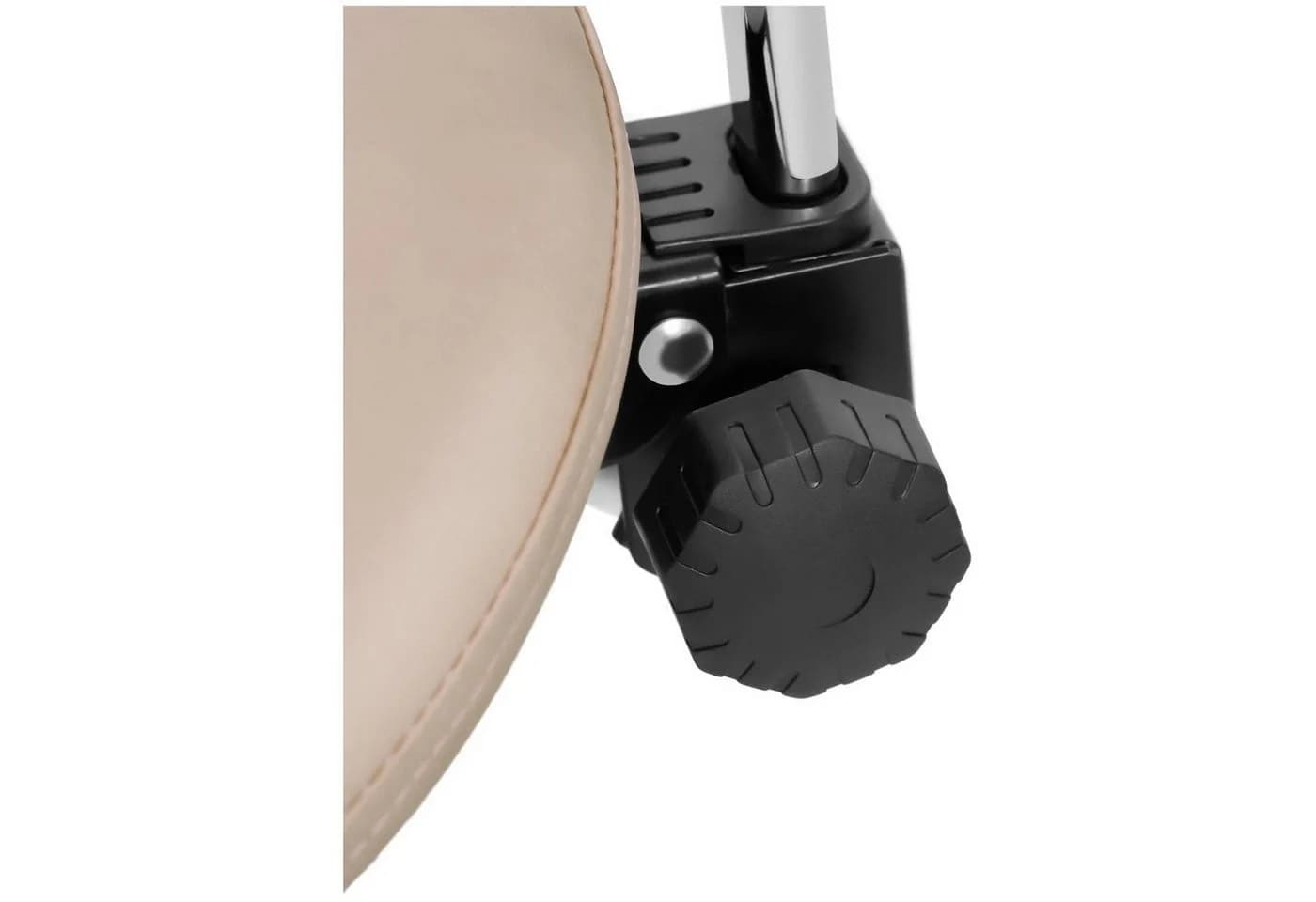 Physa Sattelstuhl Creme & Silbern mit Lehne und Rollen