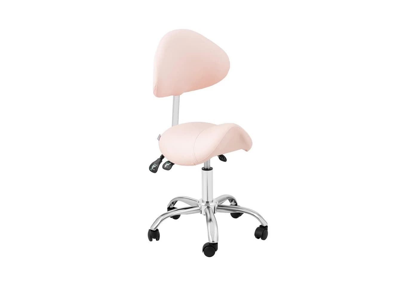 Physa Sattelstuhl Mannheim mit Lehne Rosa Silbern - Bild 2