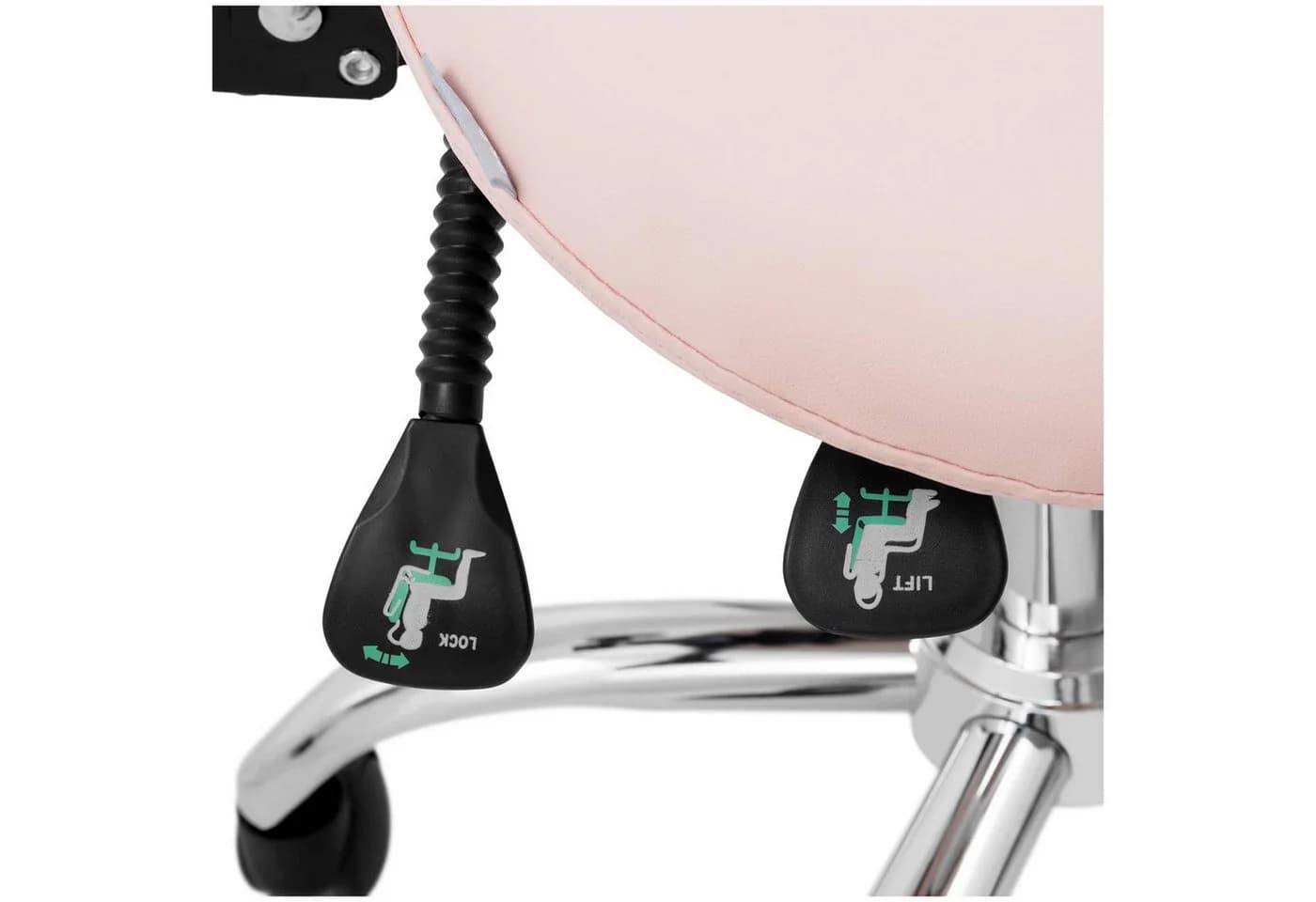 Physa Sattelstuhl Mannheim mit Lehne Rosa Silbern - Bild 4