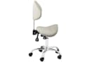 Physa Sattelstuhl Sattelhocker mit Lehne Rollhocker Grau & Silbern Bild 5