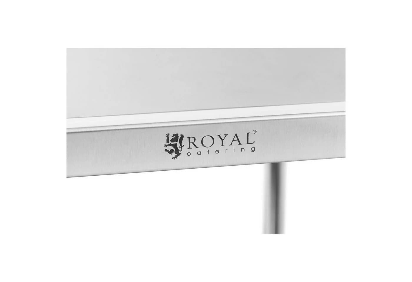 Royal Catering Servierwagen Edelstahl 3 Etagen mit Bremsen