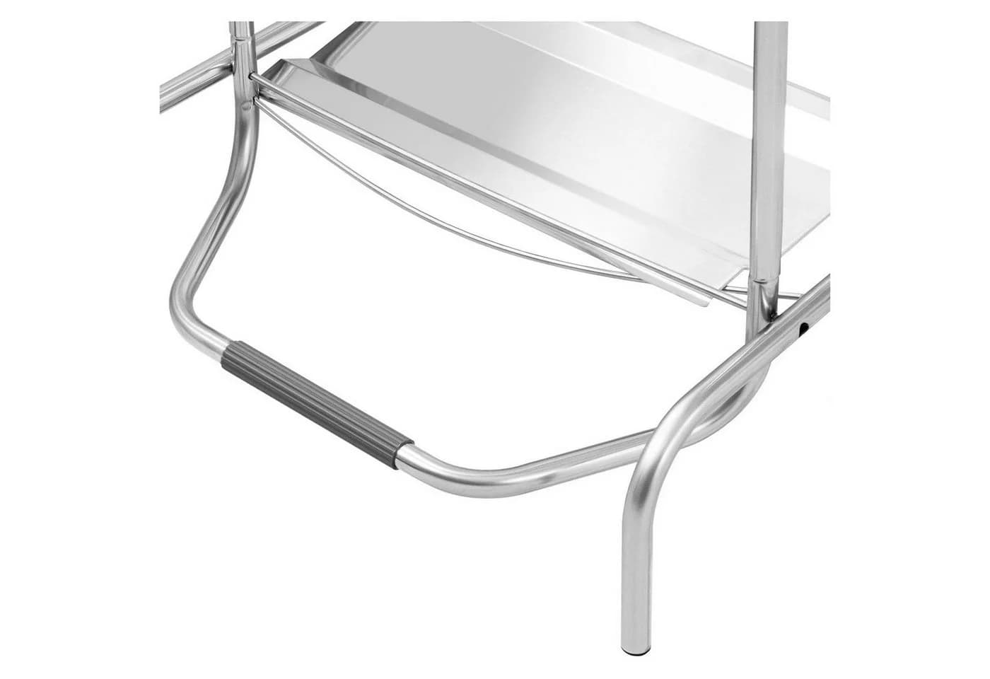 Uniprodo Müllsackständer mit Fußpedal und Lenkrollen Schwarz/Silber