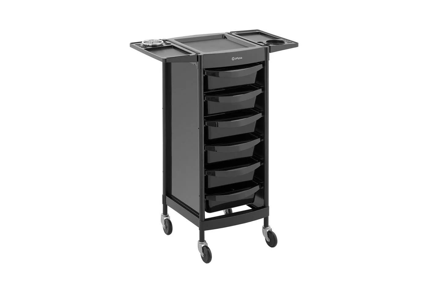 Physa Rollwagen Friseurtrolley 6 Schubladen Schwarz - Bild 2