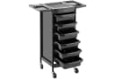 Physa Rollwagen Friseurtrolley 6 Schubladen Schwarz Bild 4