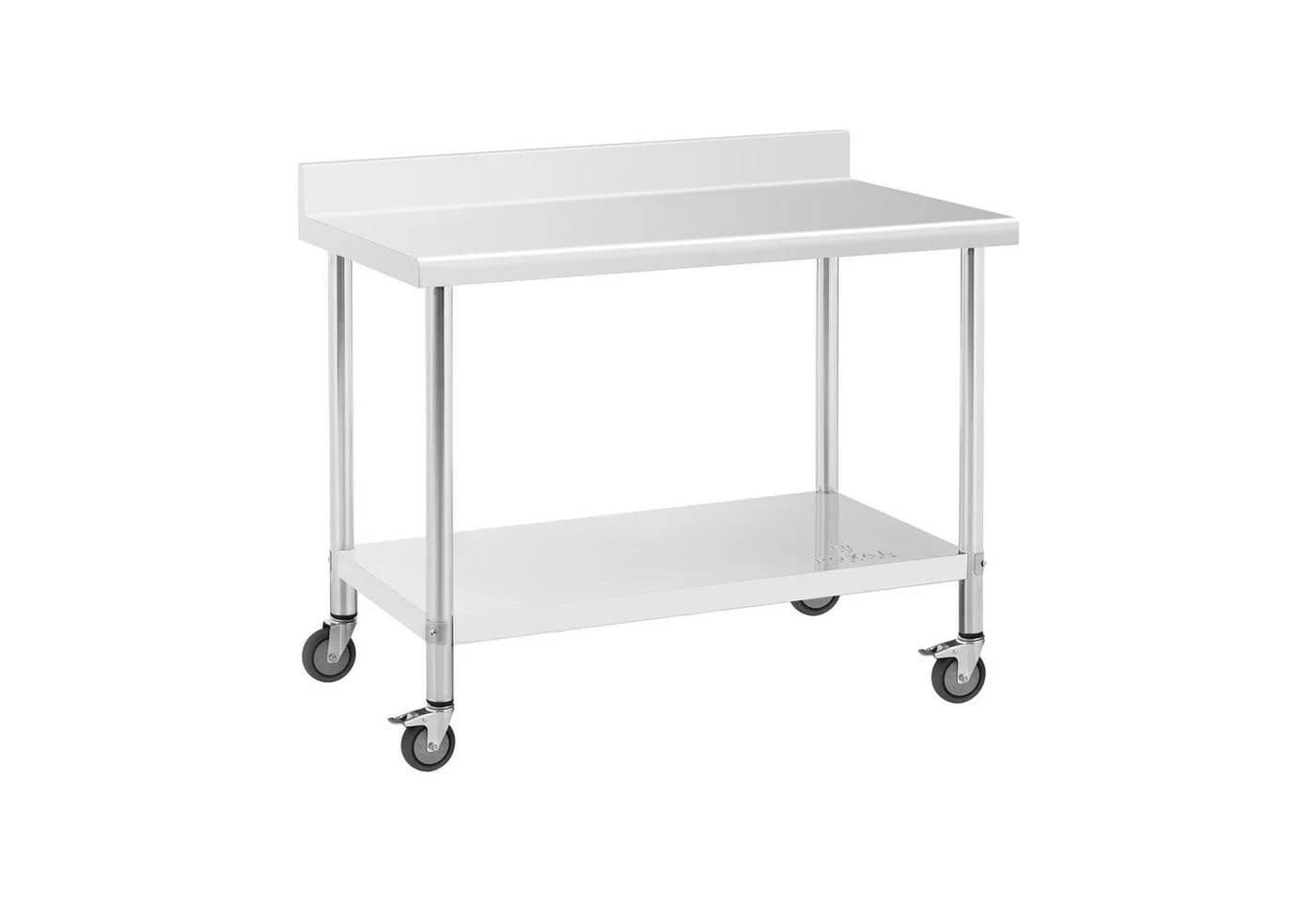 Royal Catering Arbeitstisch 60 x 120 cm Rollbarer Edelstahltisch - Bild 2