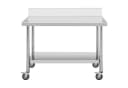Royal Catering Arbeitstisch 60 x 120 cm Rollbarer Edelstahltisch Bild 4