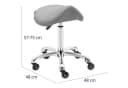 Physa Sattelhocker YORK DARK GRAY Ergonomischer Rollhocker Höhenverstellbar Dunkelgrau Bild 5