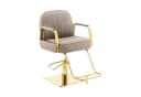 Physa Friseurstuhl Staunton Beige/Gold mit Fußstütze und Höhenverstellung Bild 2