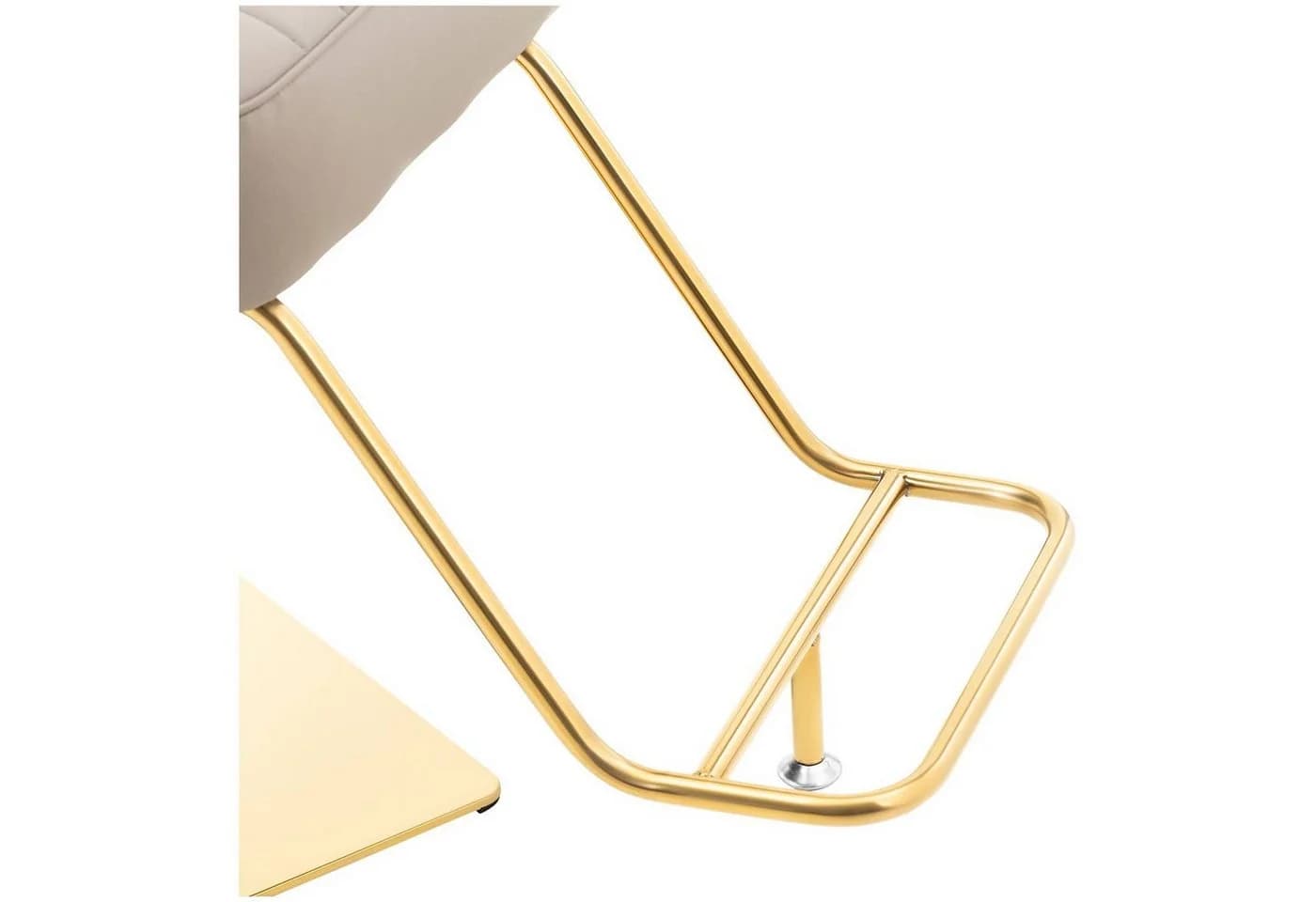 Physa Friseurstuhl Staunton Beige/Gold mit Fußstütze und Höhenverstellung - Bild 4