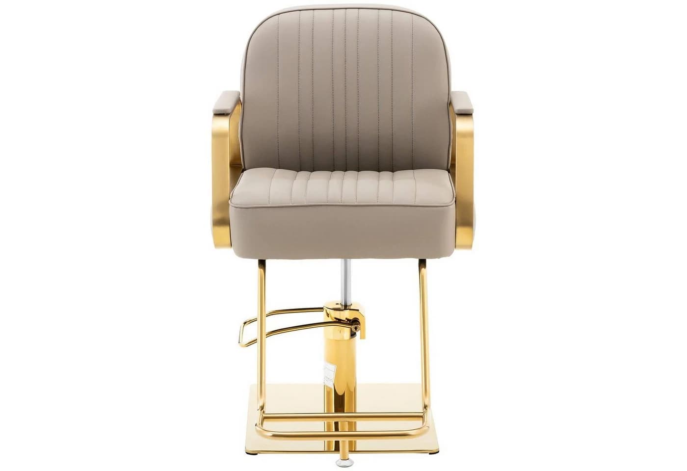 Physa Friseurstuhl Staunton Beige/Gold mit Fußstütze und Höhenverstellung - Bild 5