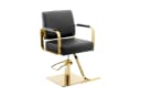 Physa Friseurstuhl mit Fußstütze 200 kg Otley Black, Schwarz, Golden Bild 2