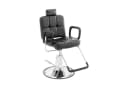 Physa Friseurstuhl Friseursessel Kopf- und Fußstütze 52-64 cm 150 kg Schwarz Bild 2