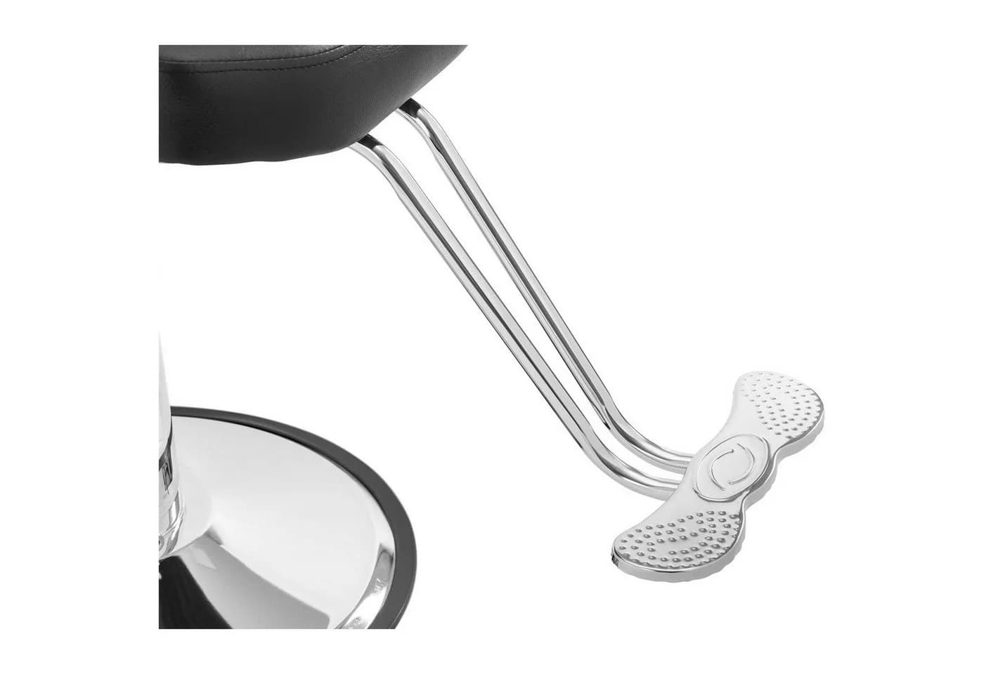 Physa Friseurstuhl Schwarz mit Kopfstütze und hydraulischer Höhenverstellung