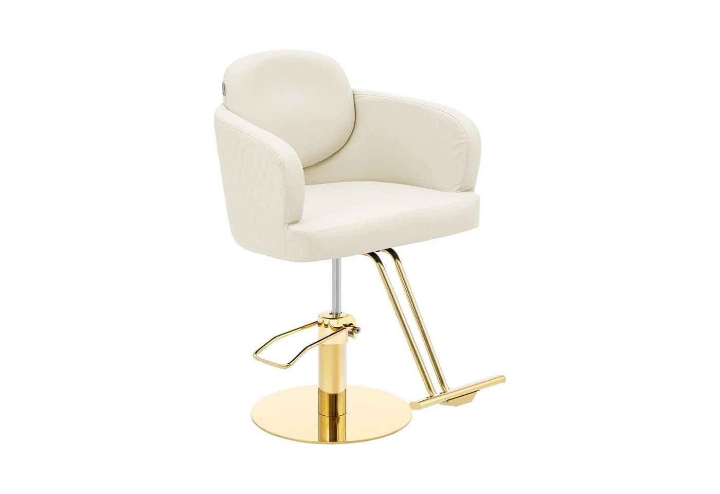 Physa Friseurstuhl Winsford Creme & Gold Armlehnenstuhl 200 kg - Bild 2