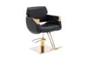 Physa Friseurstuhl mit Fußstütze 200 kg Penryn Black & Gold Bild 2