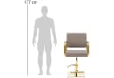 Physa Friseurstuhl mit Fußstütze Beige & Gold Bild 1
