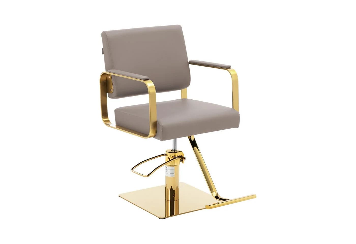 Physa Friseurstuhl mit Fußstütze Beige & Gold - Bild 2