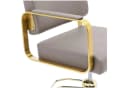 Physa Friseurstuhl mit Fußstütze Beige & Gold Bild 4