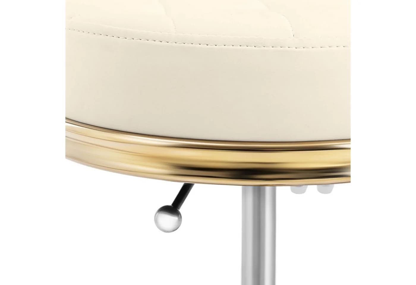 Extrvaganter Rollhocker in Beige und Gold