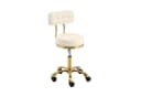 Extrvaganter Rollhocker in Beige und Gold Bild 2
