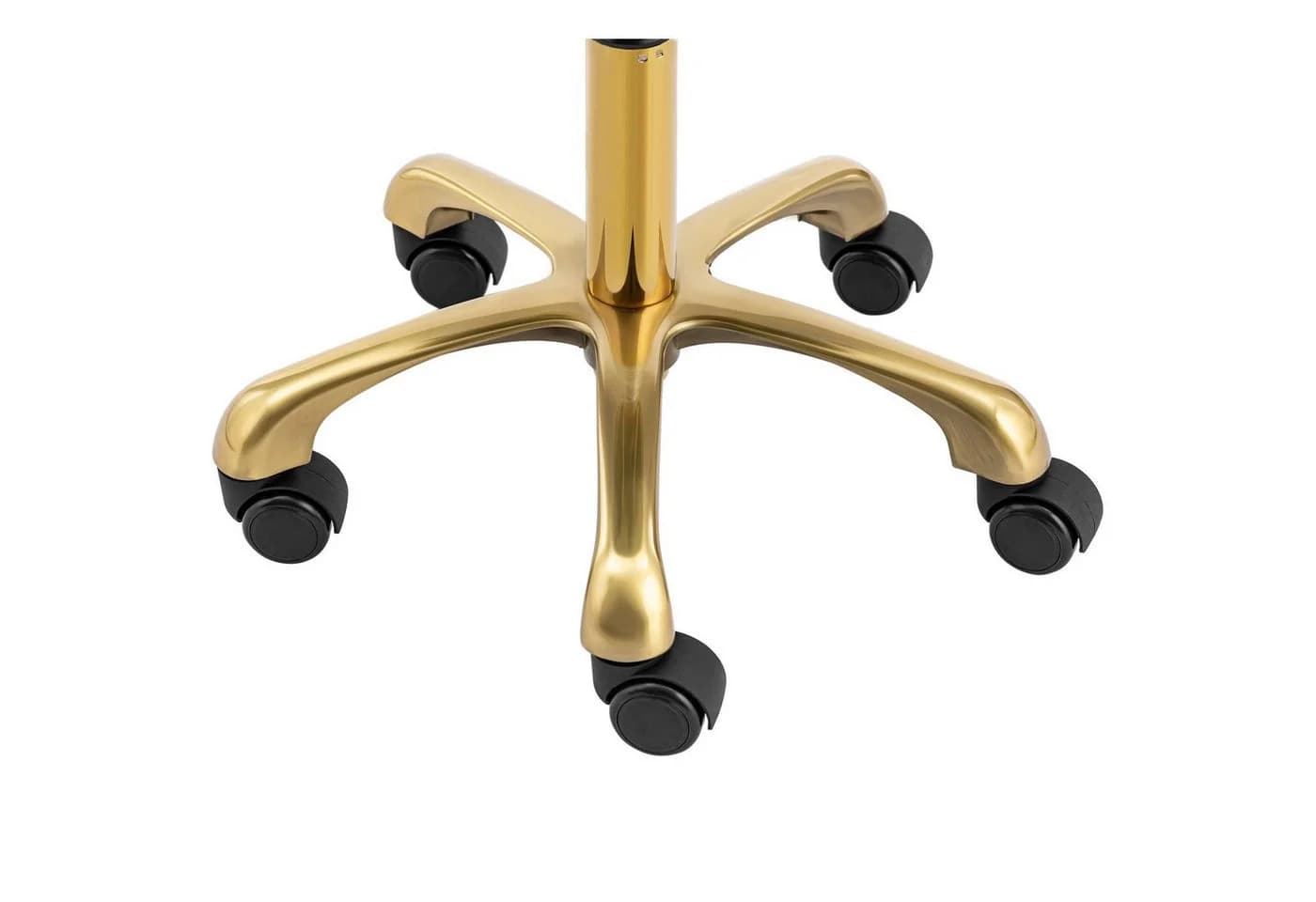Extrvaganter Rollhocker in Beige und Gold - Bild 3