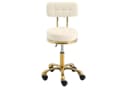 Extrvaganter Rollhocker in Beige und Gold Bild 4