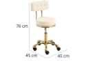 Extrvaganter Rollhocker in Beige und Gold Bild 5