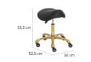 Physa Sattelhocker Schwarz/Golden Ergonomisch Höhenverstellbar Bild 5