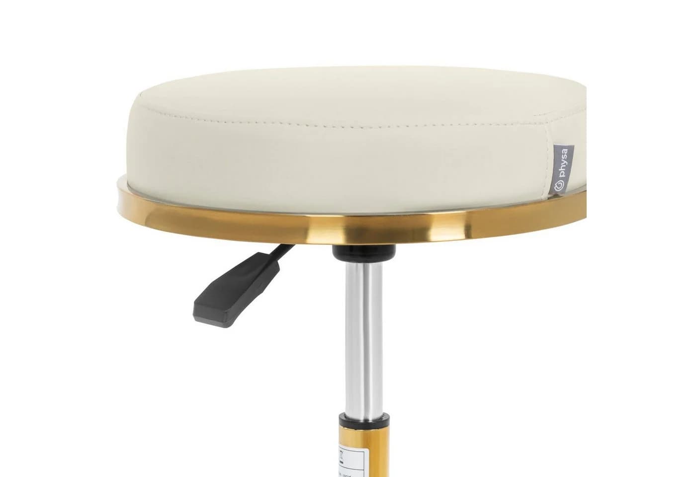 Physa Rollhocker höhenverstellbar 150 kg Beige Golden